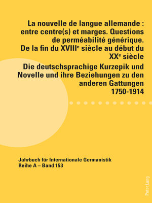 cover image of La nouvelle de langue allemande